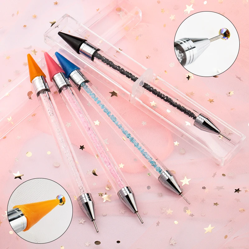 Rhinestone Picker, Wax Pencil for Rhinestones, 2pcs Rhinestone Picker Tool  Dual-end Dotting Pen Gem Picker Tool for Crystal Rhinestones with 2 Extra  Wax Head and 1 Tweezers