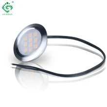 Светодиодный светильник под шкафом Светлый круглый шкаф для полки под кухонными шкафами Лампы 220V Counter Showcase Книжная полка