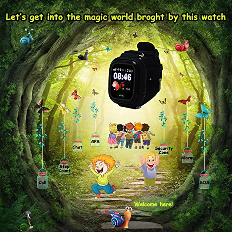 Q90 gps малыш Смарт часы Baby анти потерянный местоположение трекер SOS телефон Фитнес