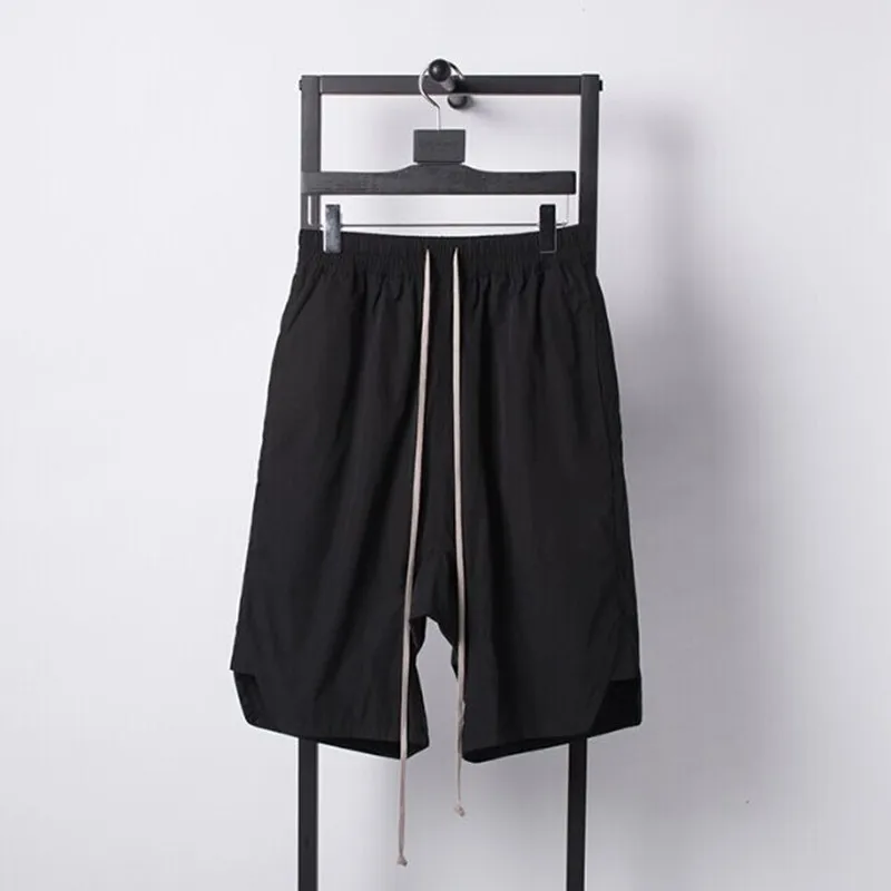 

New list 2019 European and American personality series high top casual pants zipper design men's pure black sixth pants