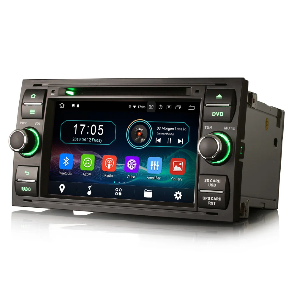 Top 7" Android 9.0 OS Car DVD Multimedia GPS Radio for Ford C-Max 2005-2007 & Transit 2005-2011 & Mondeo 2003-2007 Fusion 2006-2011 4