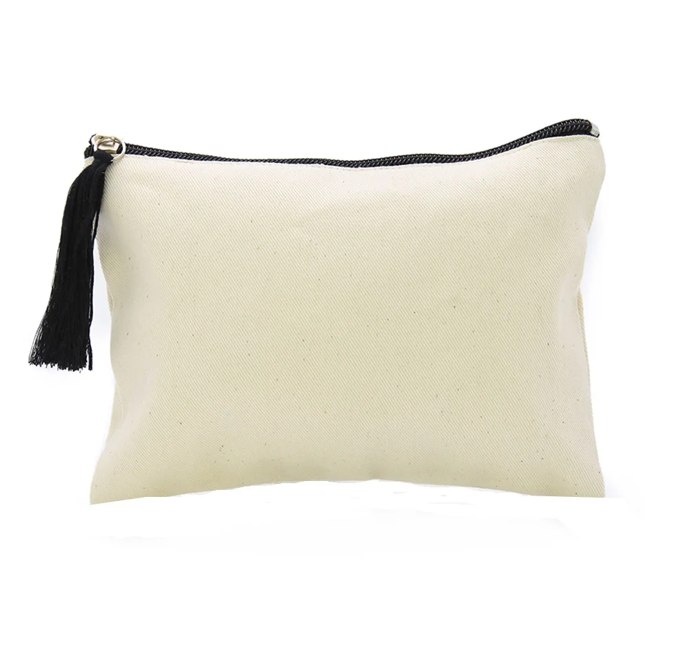 OIVEFEET,LG0080,Plain Nature Cotton Canvas Travel Toiletry Bag Cotton