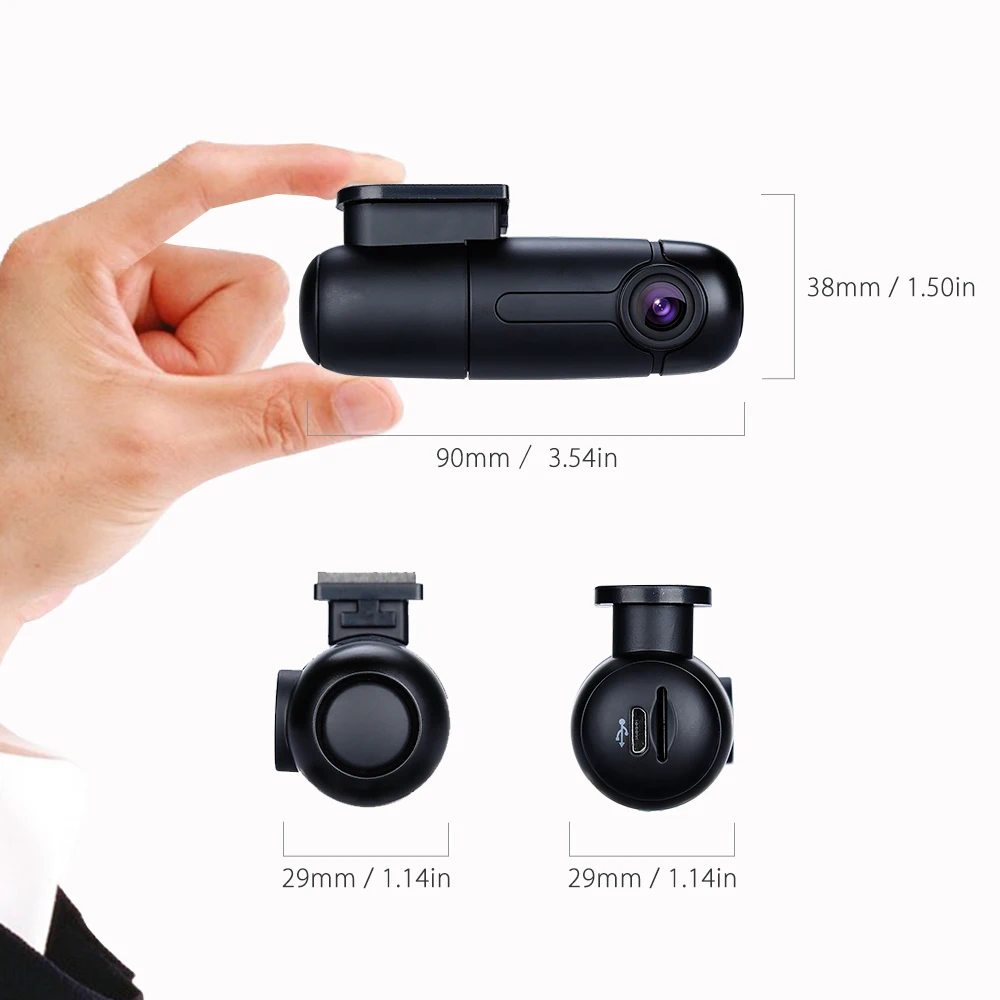 Blueskysea B1W Dash coche de la Cámara Dvr Full HD 1080 P Mini WiFi Dash Cam 360 grado rotar aparcamiento modo IMX323 el tablero de instrumentos del coche grabadora - 3