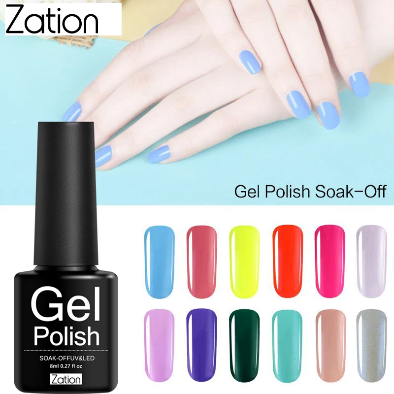 

Zation Long Lasting UV Gel Varnish Enamel Semi-permanent Nudes 29 Colors Gel Nail Polish Art Soak Off Hybrid Gel Lacquer