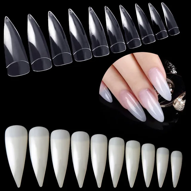 600 Pcs Lot Professional Salon Stiletto False Nail New Claw Shape 600 Pcs Lot Professional Salon Stiletto False Nail New Claw Shape Curved Fake Nails Art