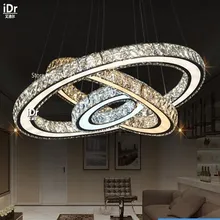 Круглый светодиодный светильник из нержавеющей стали для гостиной и столовой, современный минималистичный люстры для гостиничных комнат, XXT-009