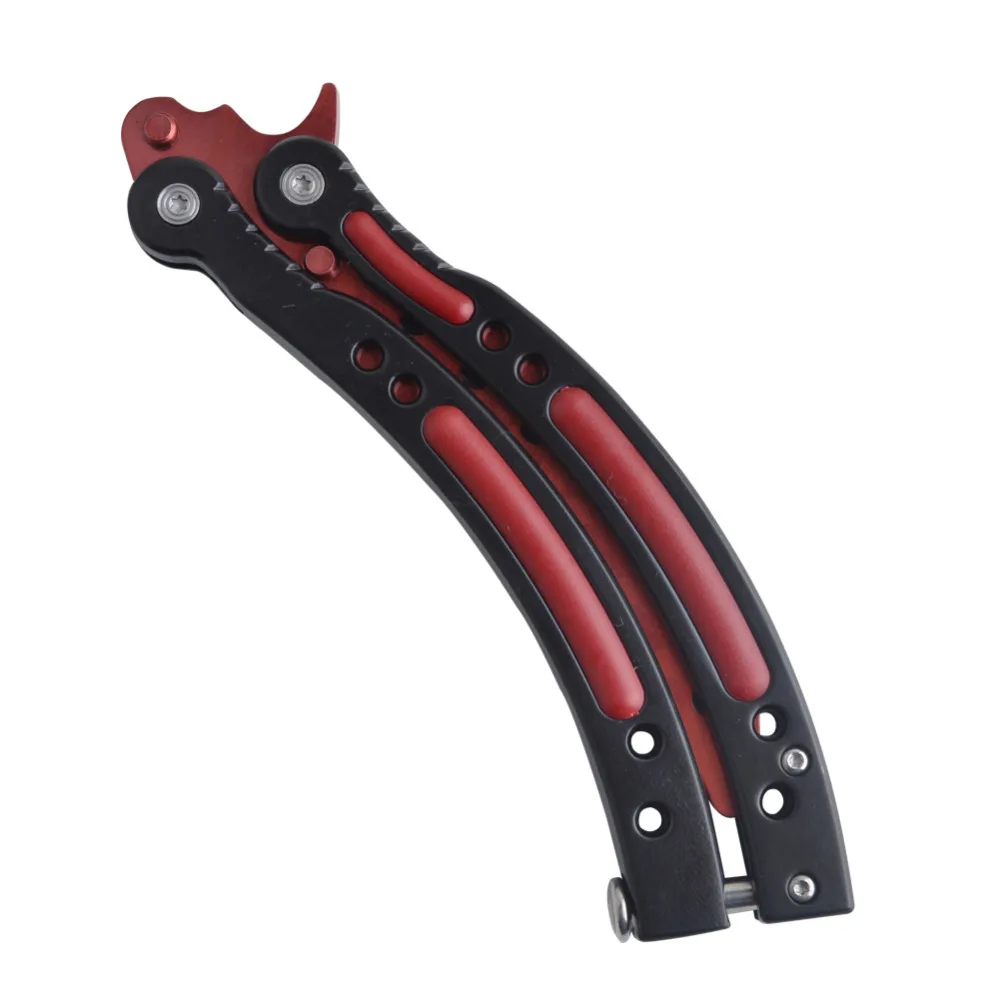 Skup Nowa kolorowa gra motyl w nożu nudne ostrze nie zaostrzony nóż Balisong kieszeń treningowa CS GO Karambit nóż motyl