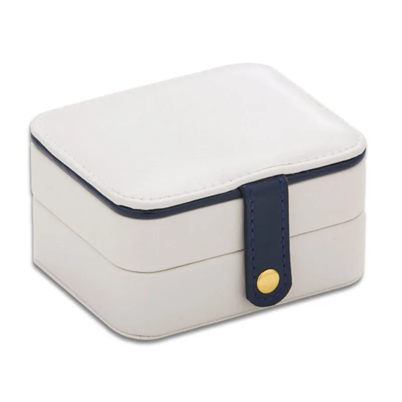 

Small Travel Accessories Case Jewelry Storage Casket PU Leather Ring Earring Organizer Bag Gift for Wedding Birthday