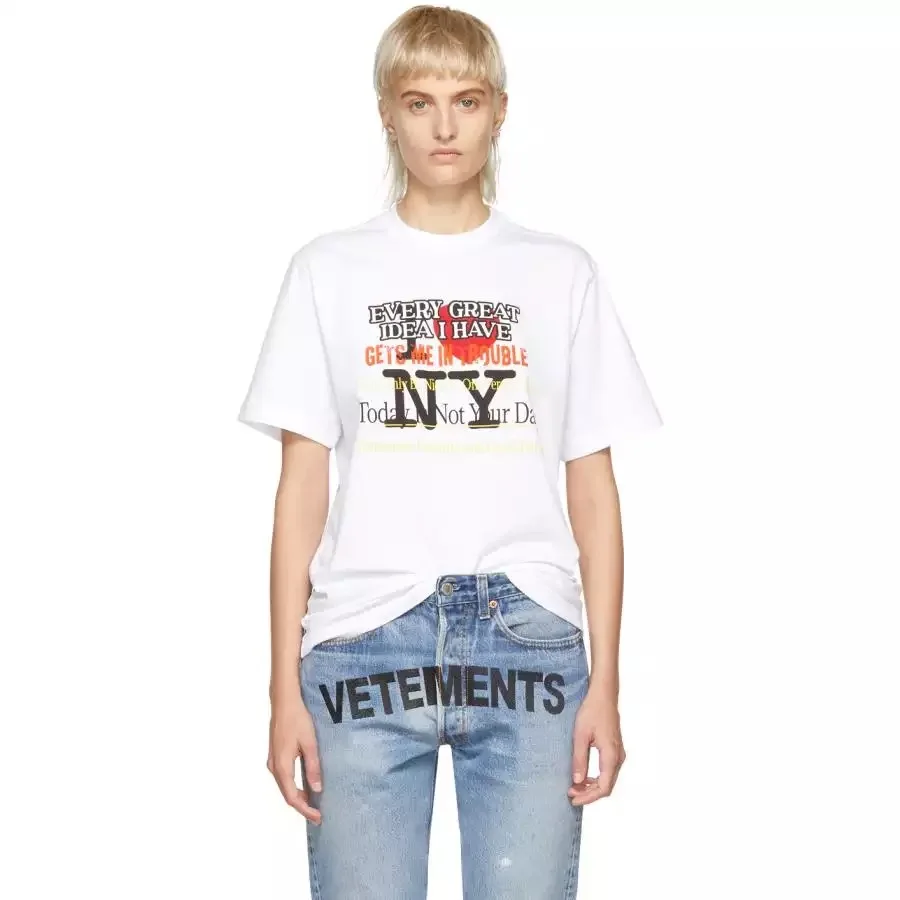 19SS бренд Vete для мужчин ts футболка для мужчин женщин уличная вышивка Футболка Harajuku высокое качество хлопок футболки Vete для мужчин ts футболка