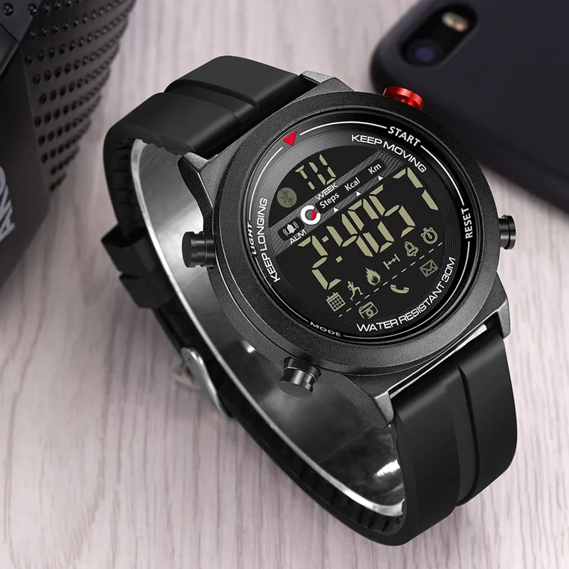 

Smart Watch Men Rubber Strap Sports Watch Relogio Masculino