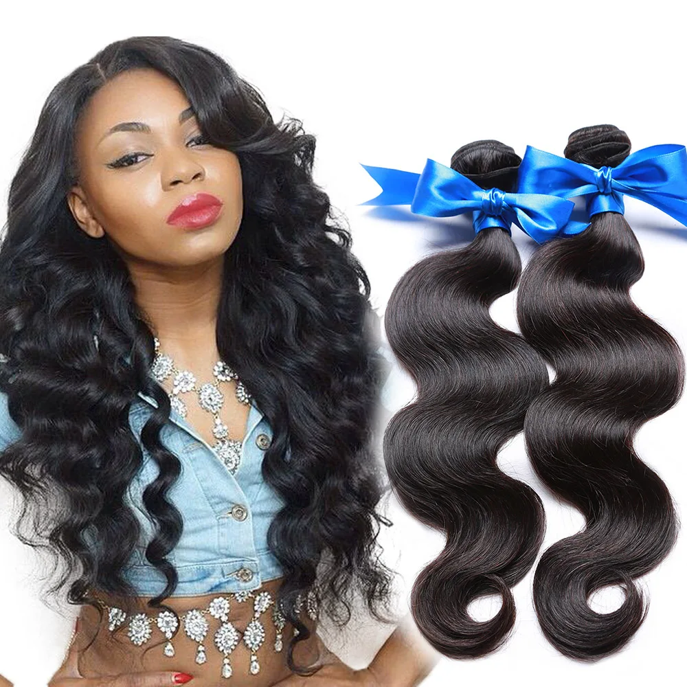 WYF HAIR 7A Unprocessed Virgin Hair Body Mink Malaysian wave Weave 3 Bundles Raw Human Brazilian Straight |