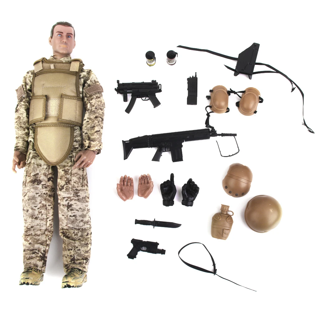 1/6 Army Combat Swat Soldier Action Figure Police Soldier Figures Toy NB01A