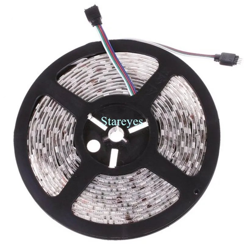 1 шт. СВЕТОДИОДНАЯ лента SMD 5050 60 светодиодов/м RGB 5 м 300 светодиодов 12 в пост. Тока IP65