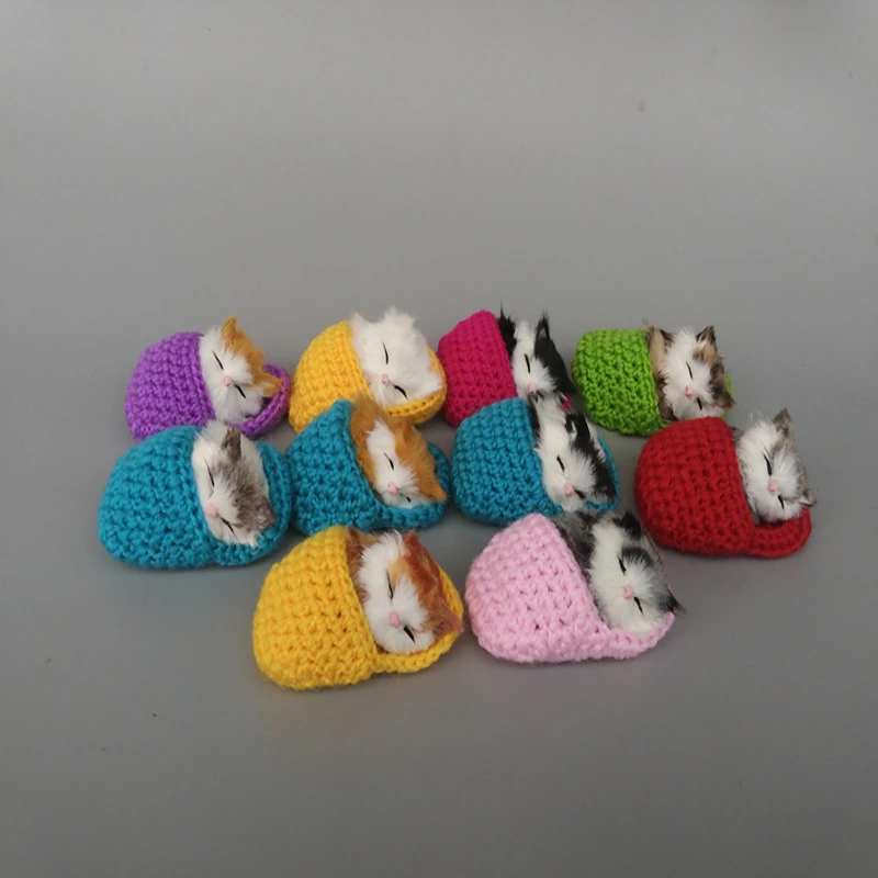 Прекрасный моделирование товары для кошек мини плюшевые игрушечные лошадки Вязаные тапочки с пресс звучание маленьких детей Подарки