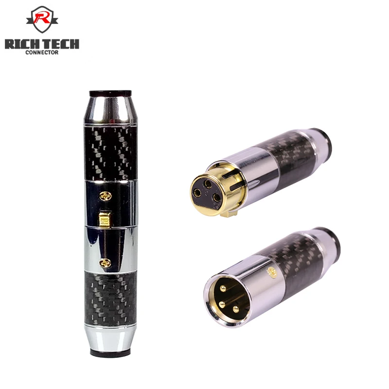 

4sets High Quality XLR connector male Plug& female Jack in one set 3Pins MIC Audio Cable Microphone XLR connector