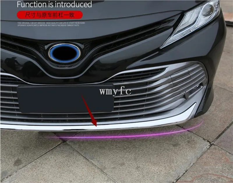 Chrome Front Bumper Grill Cover Trim Molding 2Pcs For Toyota Camry 2018