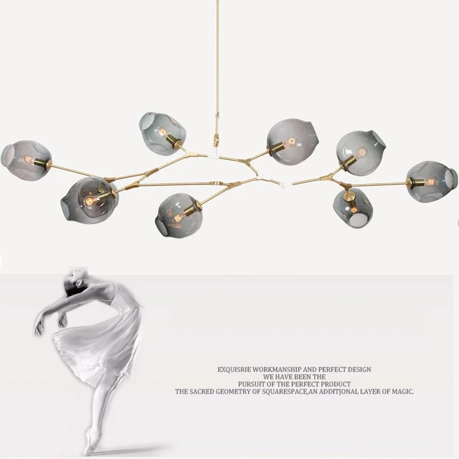 Adelman Modern Loft Glass Balls Pendant Lamp Light Luxury Magic Beam