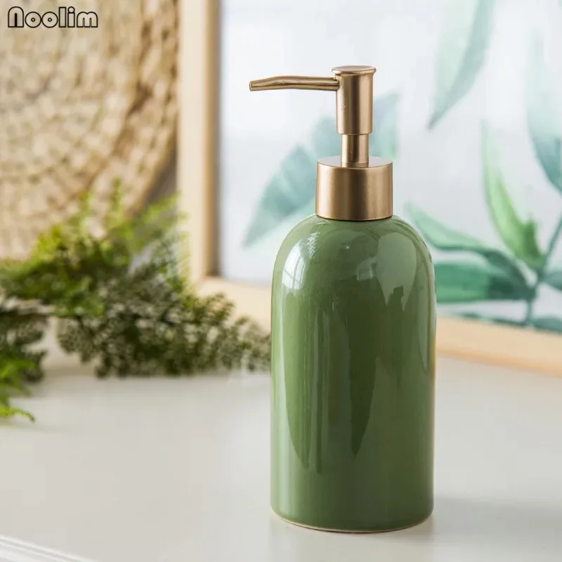 NOOLIM керамический дезинфицирующее средство для рук Бутылка сплошной цвет ванная комната Творческий ароматный гель для душа бутылка отель лосьон жидкое мыло бутылка