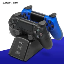 PS4& Slim& Pro беспроводной контроллер Зарядное устройство Док-станция джойстик Подставка для зарядки с светодиодный световой индикатор для SONY PS4 игры