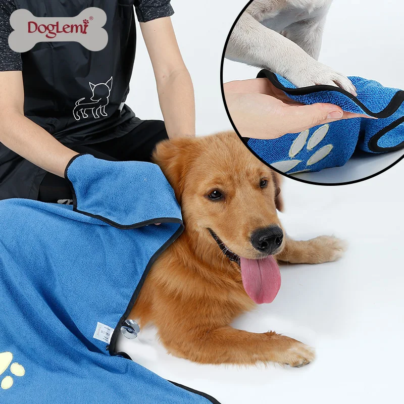 Buy Portable travel microfiber pet dog bath towel Soft