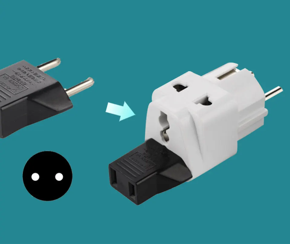 German Standard Conversion Plug Two Holes Design Universal conversion Socket Indonesia Bali Korea France Netherlands Russia (13)