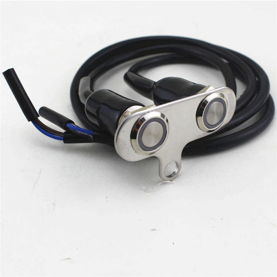 DC12V CNC Motorbike ATV Handlebar Mount Horn Switch Self-Return Reset Button Kit