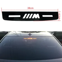 Para el Coche BMW Nuevo serie 5 7 320 328 E90 F30 F35 E92 E93 Acrílico Luces de Freno Cubierta Decorativa de Alta Luz de Frenado M LOGO