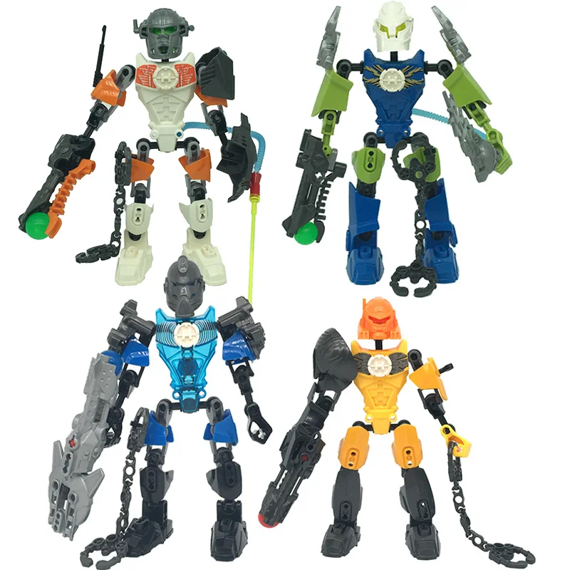 

4Pcs Hero Factory 6 Series Nex Surge Stringer Evo Marines Figures Building Block Toys Bricks Toys