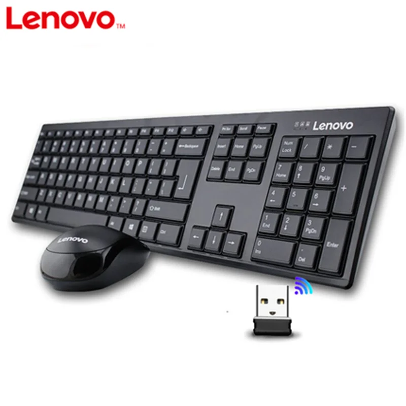 

Lenovo KN100 wireless keyboard and mouse set silent keyboard business series waterproof durable laptop desktop keyboard