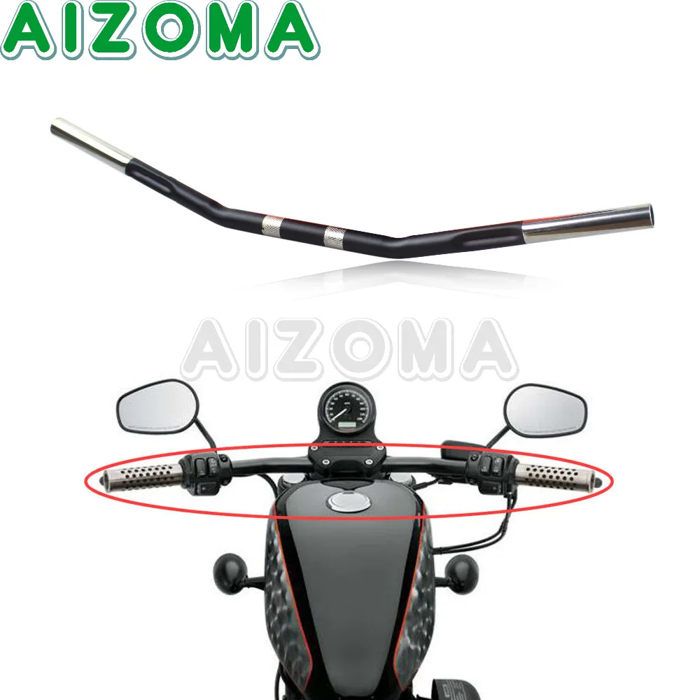 Черная ручка для мотоцикла 1 дюйм 25 мм на заказ Harley Sportster XL 1200 883 Iron Forty eight SuperLow|Руль
