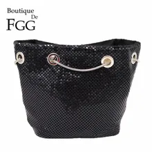 Boutique De FGG, женские сумки, алюминиевые мини вечерние клатчи, дамские повседневные металлические клатчи, кошелек для монет, вечерние сумочки на цепочке