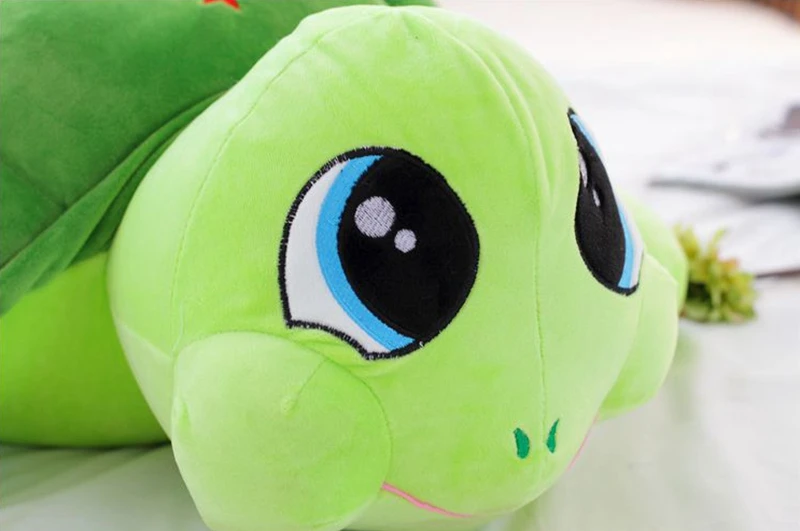 Dorimytrader Cuddly Soft Animal Tortoise Plush Toy Big Stuffed Cartoon Turtle Doll Animals Pillow for Kids Gift 26inch 65cm 4 Colors DY61982 (16)