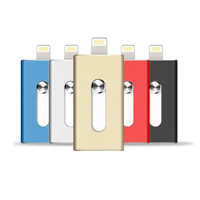 OTG USB флеш накопитель Richwell для iPhone X/8/7/7 Plus/6/6s/5/SE металлическая Флешка ipad HD карта