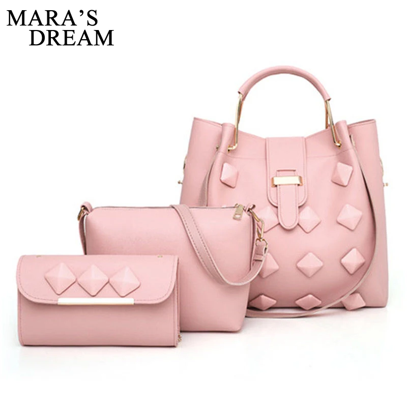 Женская сумка с бриллиантами Mara's Dream комплект из 3 предметов однотонная