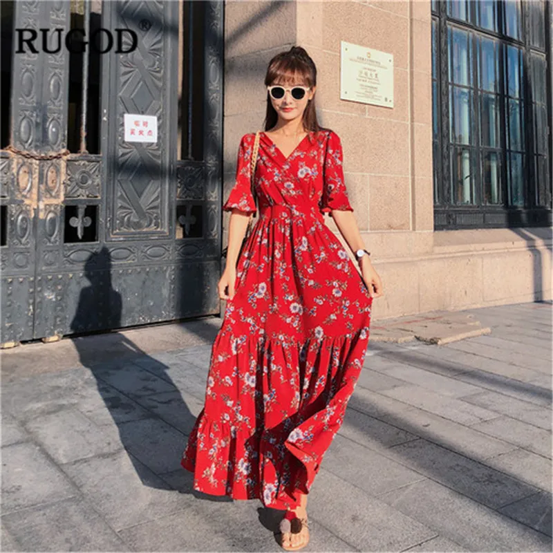 RUGOD Women Spring Summer Dresses 