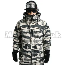 Выпуск "Southplay" Зимние 10000 мм Водонепроницаемый для катания на лыжах и сноуборде потепление(куртка и брюки)-белого цвета в стиле милитари