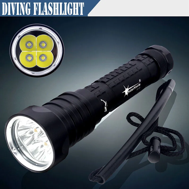 

6000 Lm 4x XM-L2 U2 LED Dive Flashlight Diving Sports Torch Lamp Waterproof Lantern For Diving