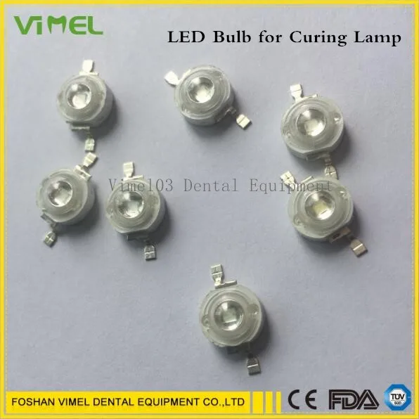 

Free Ship 10 Pcs led Bulb lamps for Dental Curing Light 5W Dental Tools Good qualitly Purple LED Ultraviolet Bulbs Lamp Chips