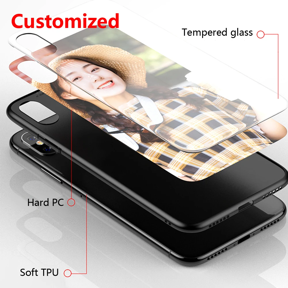 Закаленное стекло индивидуальный чехол для телефона для iPhone 7 XS 11 ProMAX XR 8 6S Plus 5 DIY Pantone для Galaxy S8 9 10 E Note 8 9 10 Plus