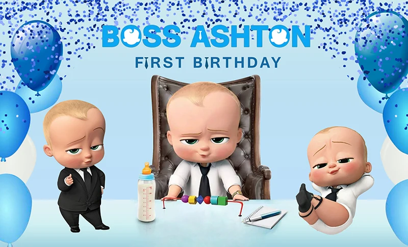 Виниловый фон для фотостудии Sensfun с изображением маленького мужчины босса