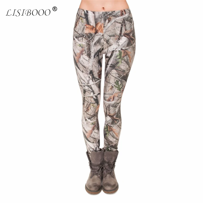 

LISIBOOO Brand Fahsion 3D CAMO TREES Printing Women Leggings Casual Elastic Slim Sexy Fitness High Quality Leggins Calzas Mujer