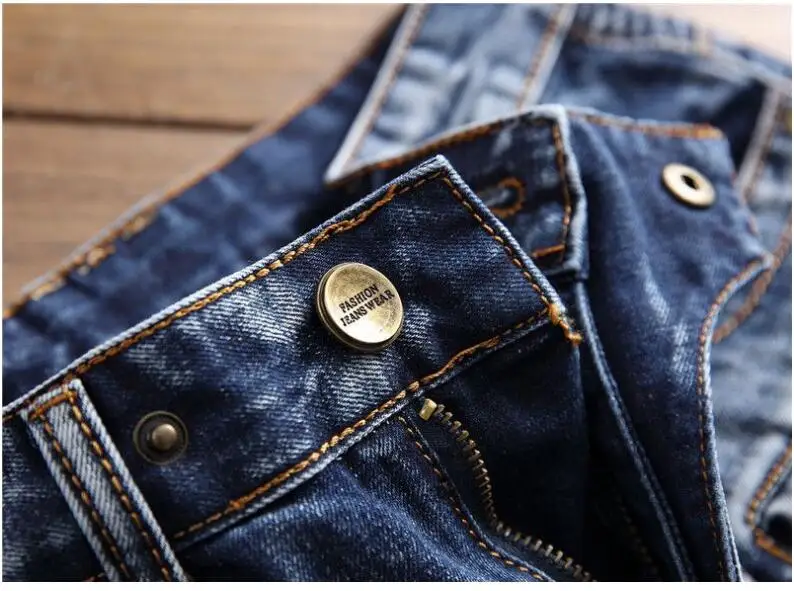 1419 байкерские джинсы из денима мужские модные тонкие рваные модные джоггеры мотоциклетные Брюки Homme потертые прямые джинсы в гармошку