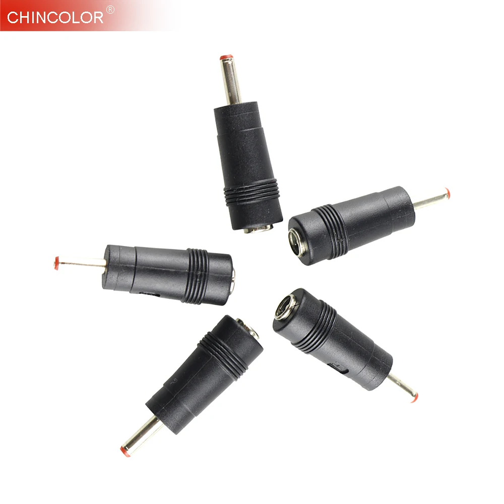 

DC Jack Connector Socket Adapter 3.5*1.35mm Power Male Plug for Cabinet Led Light 5.5*2.1 Female to 3.5*1.35mm Male Black JQ