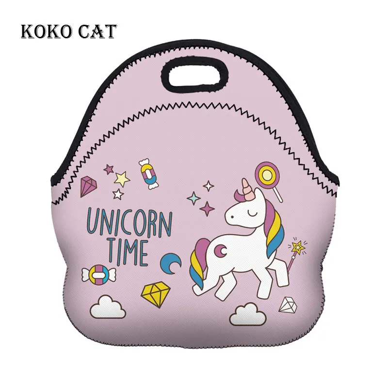 

3d Unicorn Printed Thermal Insulated Neoprene Lunch Bags for Women Meal Prep Bag Kids Picnic Bags Lunch Boxs Tote Dachshund Box