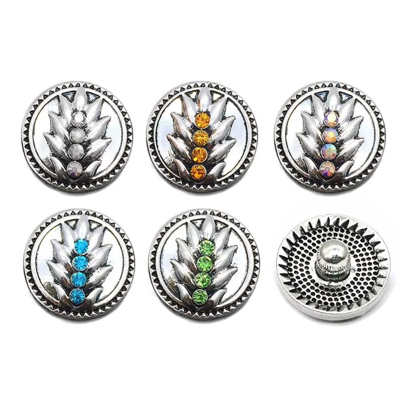 Wholesale w280 18mm rhinestone metal snap button for Bracelet Necklace Jewelry For Women jewelry Fashion accessories Jewelry Findings