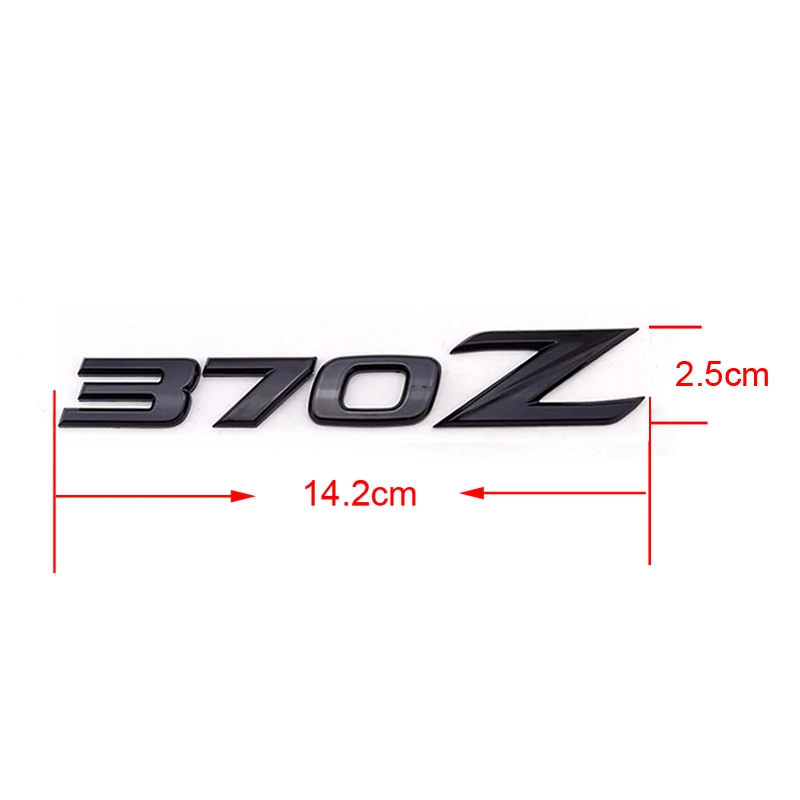  1 set(5x) Black 3D 370 Z Symbol Car Body Front Rear Side Emblem Badge Stickers for 370Z Fairlady Z 