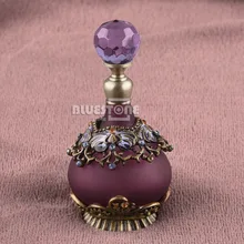 23 мл винтажный фиолетовый цветок пустой стеклянный флакон для духов капельница подарок для женщин и девушек