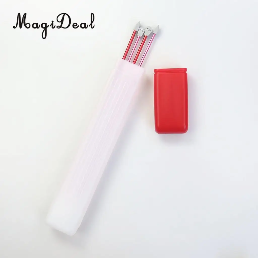 41x6cm Plastic Clear Knitting Needle Crochet Hook Tube Case Holder Storage Case 