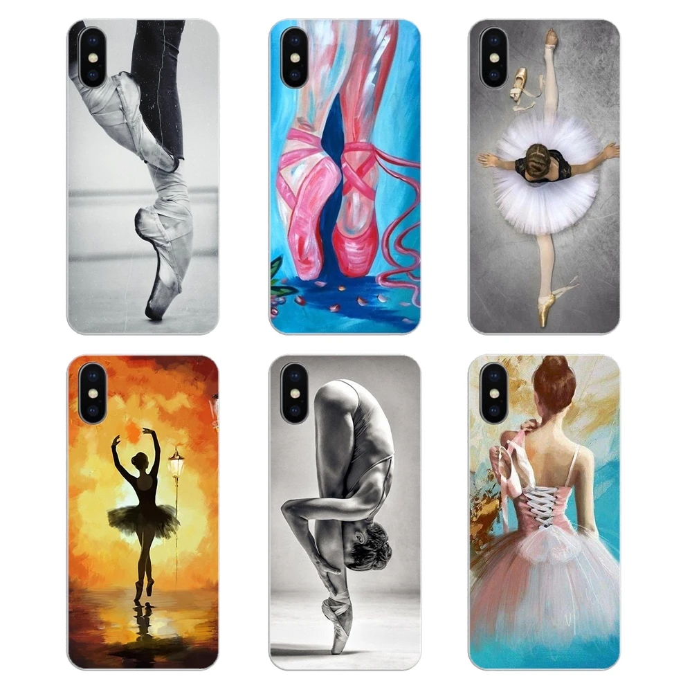 Cover For iPhone XS Max XR X 4 4S 5 5S 5C SE 6 6S 7 8 Plus Samsung Galaxy J1 J3 J5 J7 A3 A5 BALLERINA Ballet Dancer girl design |