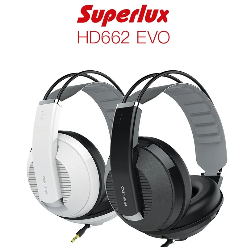 Superlux HD662 EVO закрытые наушники для мониторинга, игровые гарнитуры со съемными наушниками, саморегулирующаяся головная повязка, гарнитура